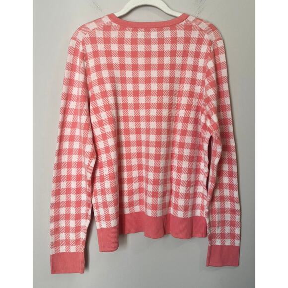 Charter Club Women's Sandy Pink Sequin Embroidered Button-Front Cardigan sz. L - Picture 2 of 7